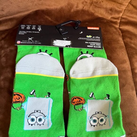 ODD SOX Nickelodeon Spongebob Crew socks - Picture 4 of 5